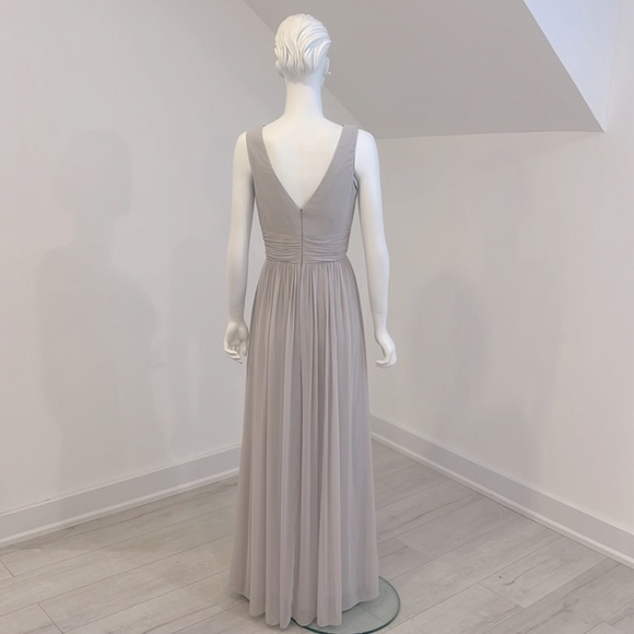 Sample Sale-NWT- Dessy- 2894-size 10-Oyster (Grey/Taupe)-chiffon- Pristine - Picture 5 of 8